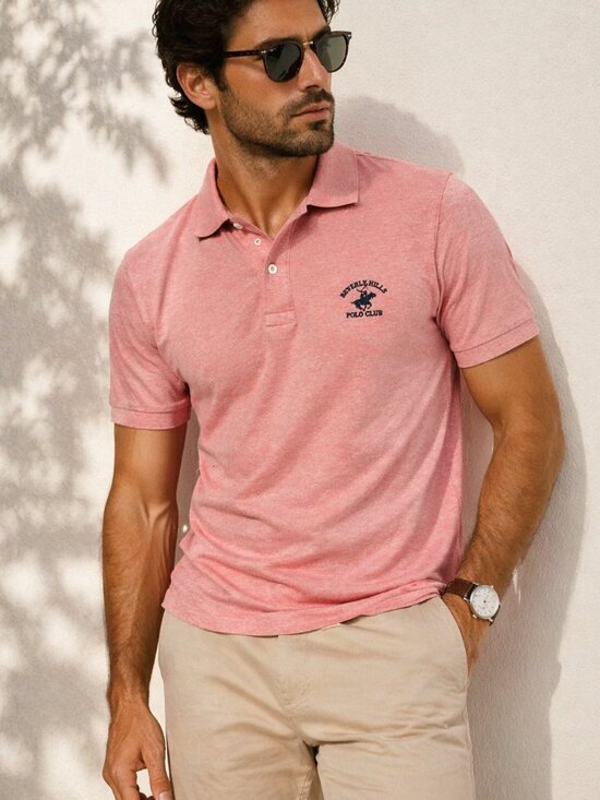 Beverly Hills Polo Club Other - Beverly Hills Polo Club Polo Shirt Mens Medium Pink Classic Casual Logo